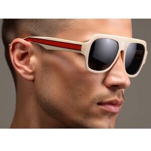 Aviator Sunglasses Retro Style Fashion Shades Designer Inspired Beige Lentes New